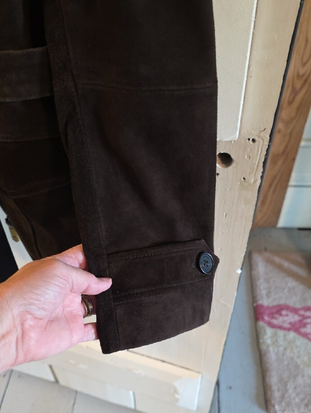 Fairfax And Favor -Dark Brown Suede Trench Jacket - Classic Women's Coat - Picture 5 of 13